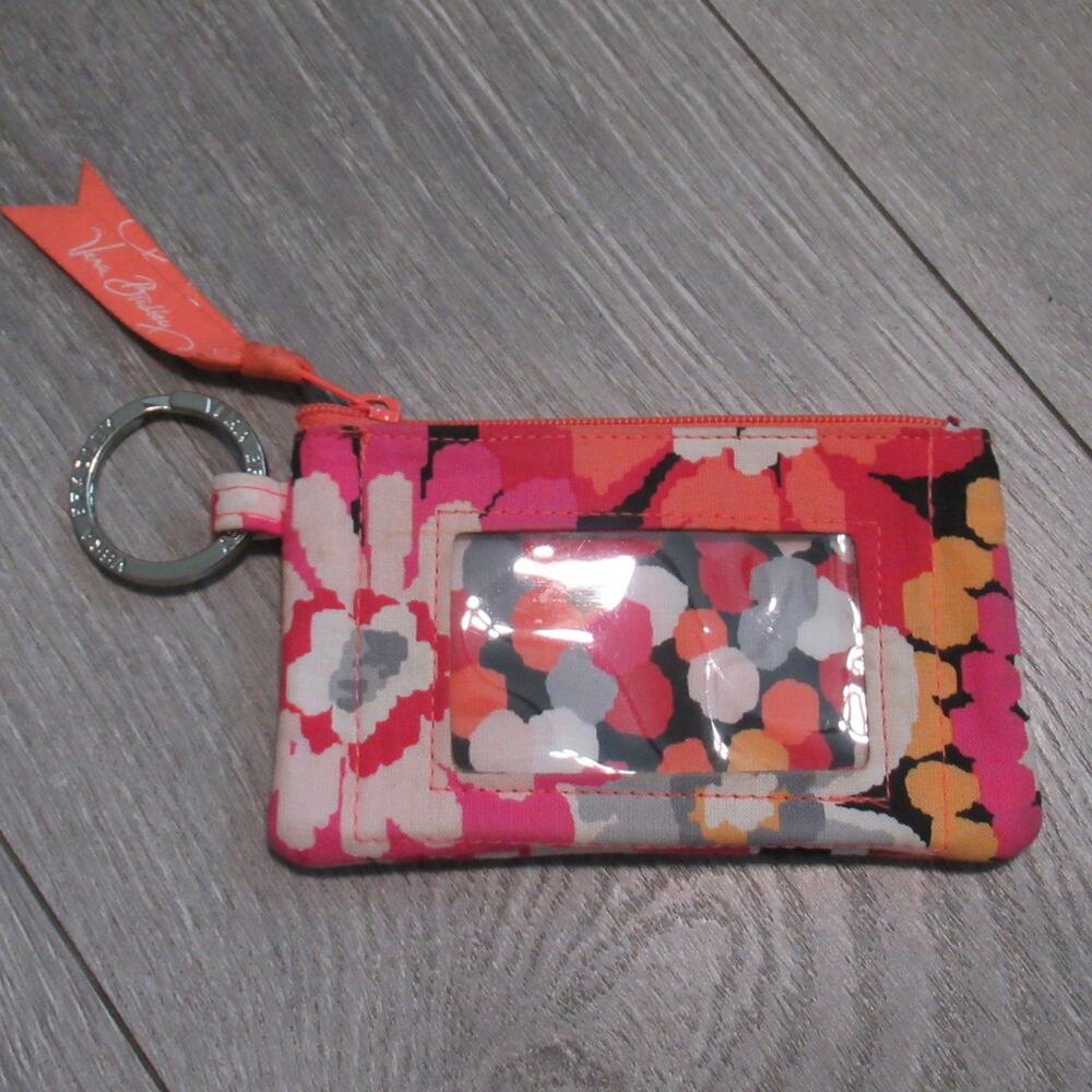 Copied - Vera Bradley Key Ring ID Case Handbag Women Zip It Credit Cards Coin